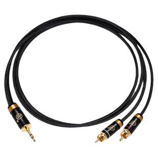 张扬音频线一分二发烧3.5转双莲花头线RCA线电视音响线莲花线线材