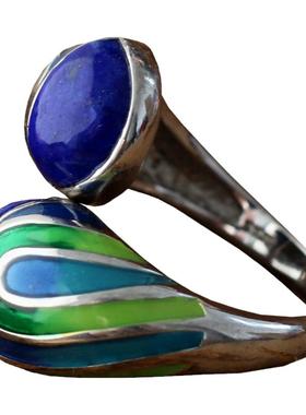 男女款纯银景泰蓝戒指