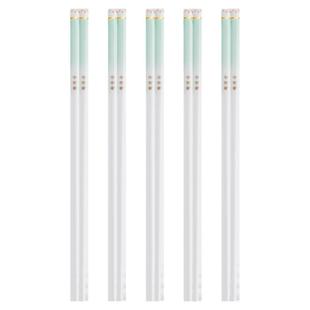 迈卡伦 中式陶瓷筷子家用吃饭筷子防滑高档ins风送礼盒筷子十双装