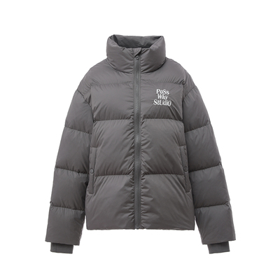 灰色羽绒服冬季女款2025年新款短款小个子情侣加厚美式面包服外套