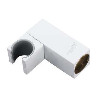 浴室打孔全铜方形淋浴花洒支架固定座白色喷头挂架可调节入墙底座