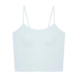 ubras带胸垫免穿文胸白色吊带背心女夏外穿凉感抹胸美背内衣上衣