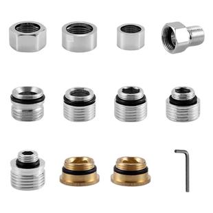 混水阀配件大全散件淋浴花洒三联浴缸冷热水龙头进水六角螺帽倒牙