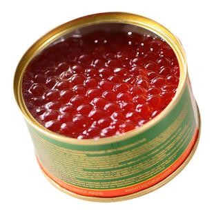 俄罗斯进口鱼子酱进口食品鲑鱼子风味西餐料理寿司合成鱼籽酱罐头