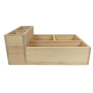 粉笔盒收纳盒讲台粉笔收纳盒学校教室讲台收纳盒木质办公桌面多格