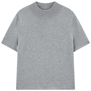 【商场同款】太平鸟25秋新三醋酸短袖半高领针织套衫A1EEF3409