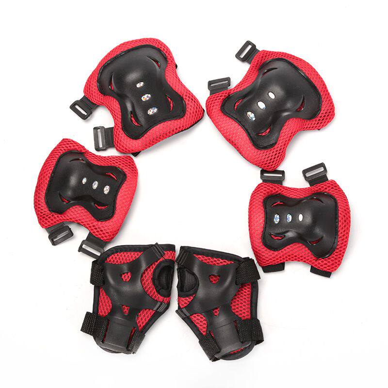 [6件套]加厚儿童护膝护腕护肘套装滑板平衡自行车轮滑溜冰鞋护具