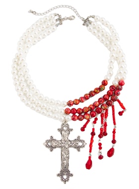 欧美跨境时尚锁骨链爱心吊坠