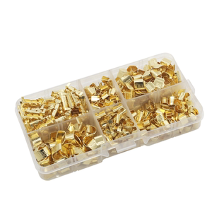 C型并线扣接线端子电线连接器冷压铜扣接头接线扣对接扣454压线扣