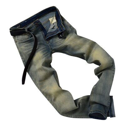 水洗时尚百搭复古牛仔裤