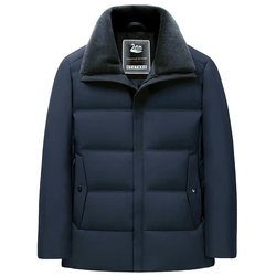 雪中飞中老年人爸爸装鹅绒羽绒服