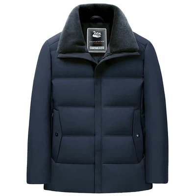 雪中飞中老年人爸爸装鹅绒羽绒服