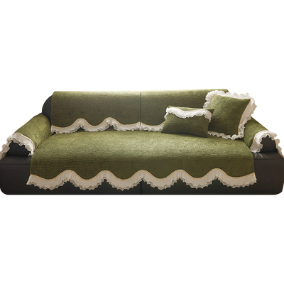 原创异形沙发垫韩式公主风裙边客厅防滑直排沙发罩巾少女欧式花边