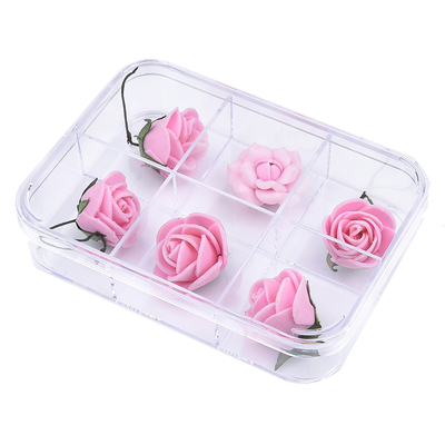 六格透明盒迷你样品展示盒PS塑料