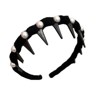 珠珠波浪发箍女带齿防滑高颅顶头箍碎发整理神器蓬松纹理感压发卡