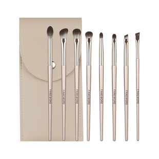 芳语8支眼影刷套装眼部化妆刷沧州便携鼻影刀锋眼影晕染刷收纳包