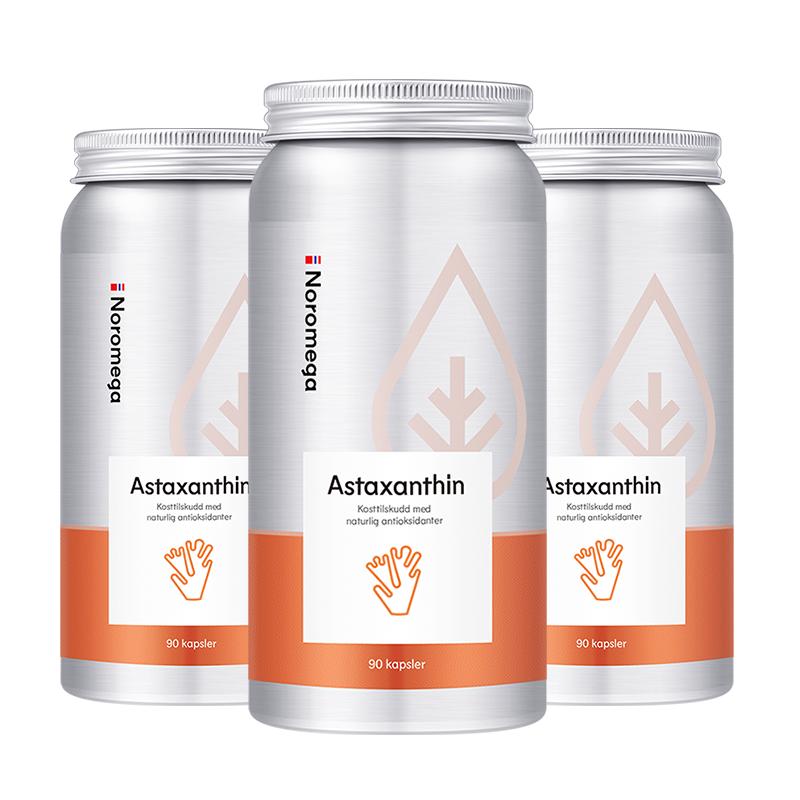 [3瓶装]挪威noromega口服虾青素胶囊雨生红球藻小铝罐进口鱼油