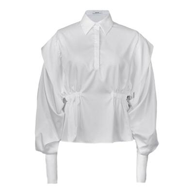 MORDORF法式设计感白色衬衫上衣