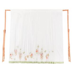 【汉尚华莲】原创汉服夏季春色晚长褶裙子明黄三月汉元素吊带裙