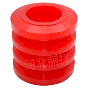 红色聚氨酯缓冲套联轴器柱销螺丝减震垫四连体胶套靠背轮弹性胶垫