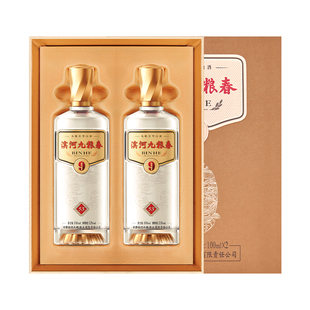 滨河九粮春53度酒礼盒100ml*2瓶九粮香型纯粮食酒甘肃名酒品鉴酒