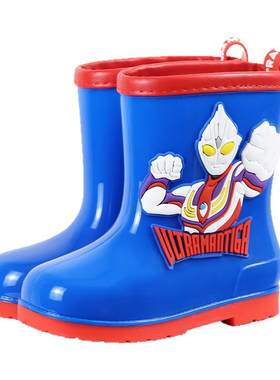 奥特曼中帮学生雨鞋春秋水鞋