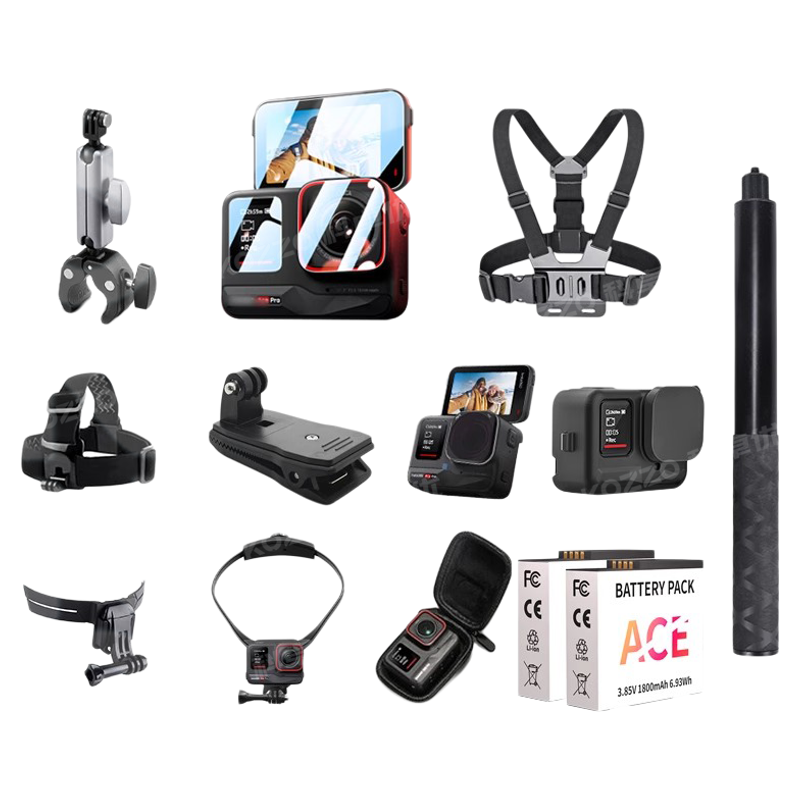 适用影石Insta360Ace Pro2配件acepro运动相机胸带电池背包夹收纳包街拍套装自拍杆骑行摩托车支架钢化膜配件