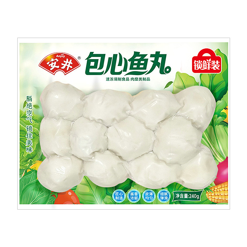 安井锁鲜包心鱼丸火锅丸子食材