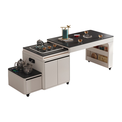 移动伸缩旋转岩板茶几家用小户型