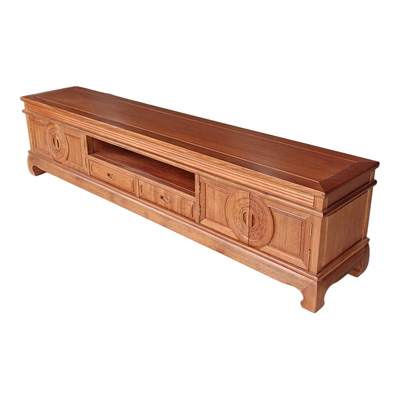 红木菠萝格全实木电视柜榫卯结构