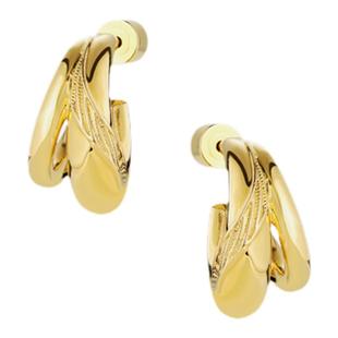 【赵丽颖同款】RC Retro Chic意大利复古时尚首饰 叶子耳圈美拉德