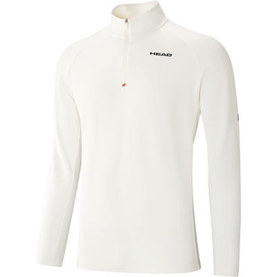 HEAD海德半开襟长袖运动t恤男