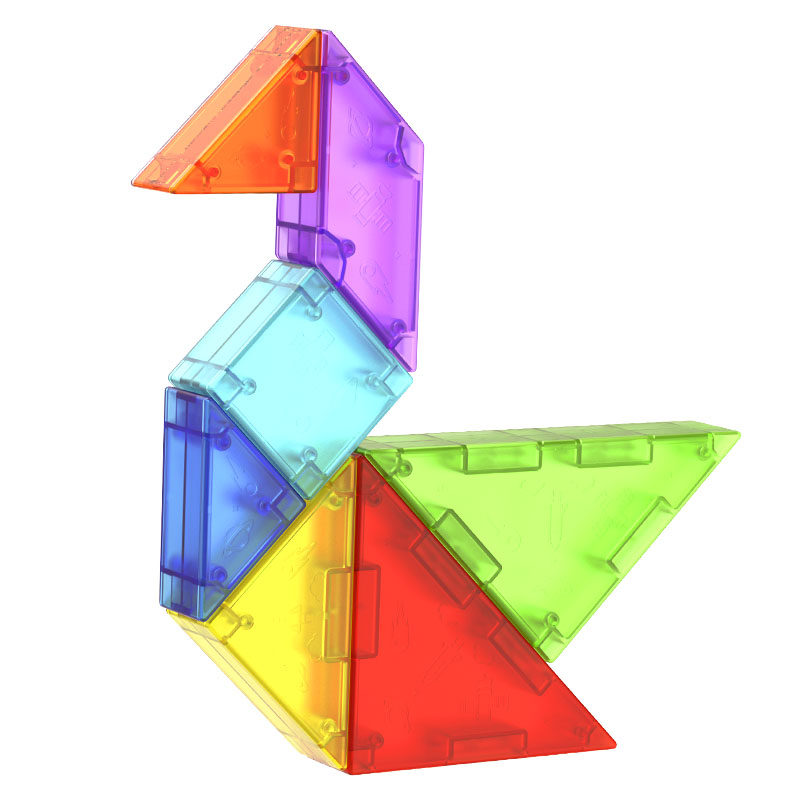 奇艺磁力七巧板3D立体模型磁性拼图/拼板