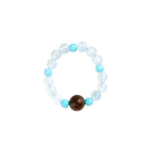 【蓝玉静心】蓝松石海蓝玉髓奇楠戒指范李李感恩舒缓压力指环礼物