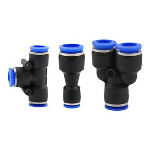气管快速接头气动快插PG变径PU直通PE三通PY6 8 10 12mm塑料接头