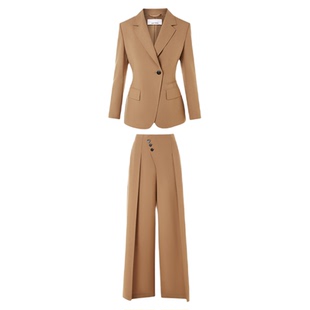 朗姿羊毛鱼尾后摆设计感西装/西裤轻职场通勤西服2026年春季新款