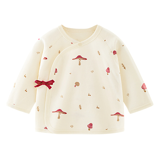 【有机棉】汤尼倍儿新生婴儿半背衣纯棉春秋系带衣服52码宝宝上衣