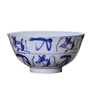 皇窑纯手工手绘刀字纹碗套装景德镇瓷器家用高端茶杯主人杯盖碗