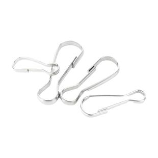 304不锈钢朱胆扣夹子挂钩防风扣饰品配件猪胆扣钥匙链条挂扣固定