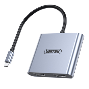 优越者Type-C转双HDMI转换器4K高清带PD快充USB扩展三屏异显分屏器一分二显卡投屏拓展两个显示器转接头