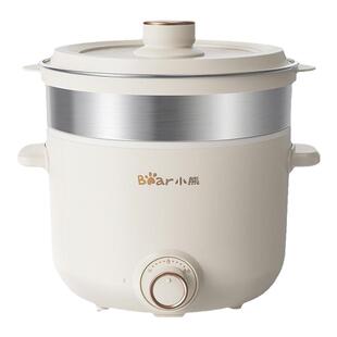 小熊电煮锅家用宿舍学生多功能蒸煮一体煮面锅小型电火锅1一2人食