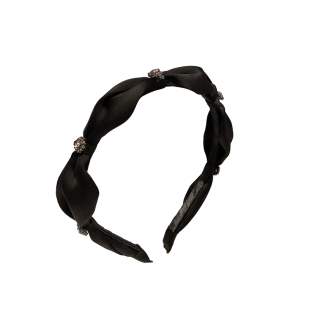 高级感布艺巴洛克缎绸搭接发箍法式复古细条款头箍出勤百搭发饰