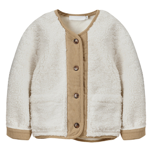 童装兔子造型羊羔毛外套毛绒卫衣开衫秋冬男女宝加厚摇粒绒上衣