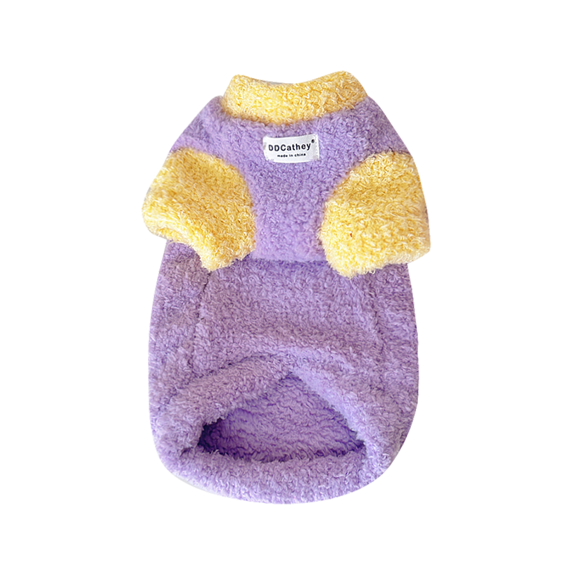 袋袋猫 奶呼呼彩色云朵双面毛绒宠物棉衣比熊德文猫冬季保暖衣服