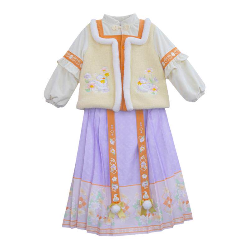女童汉服2022冬季新品童新年唐装
