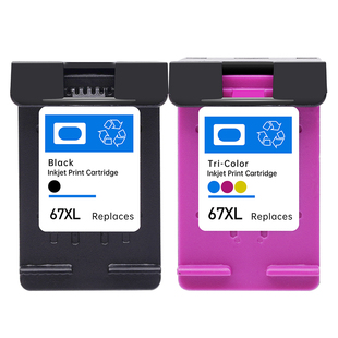 【墨道原装】适用HP惠普67xl墨盒Deskjet 2723 2721 2332 2700 2320 2330打印机可加墨黑色彩色墨盒