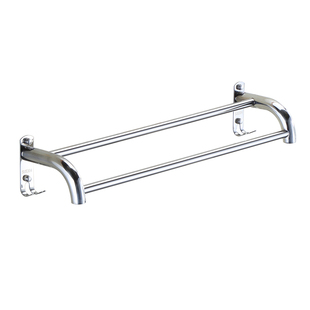 毛巾杆双杆高低三杆304不锈钢壁挂免打孔浴室卫生间挂毛巾的架子