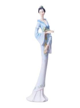 新中式仕女客厅装饰摆件人物雕塑