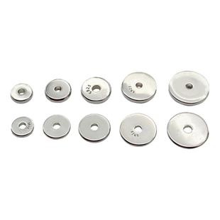 纯银隔片925直切超薄文玩配饰手串实心垫片999银diy配件水晶串珠