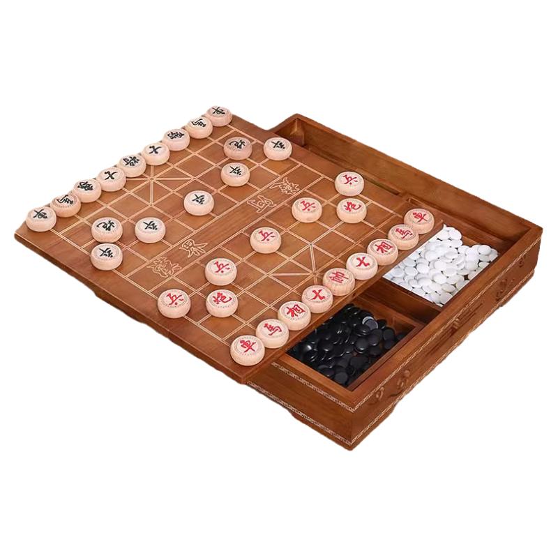 高档实木中国象棋带棋盘围棋
